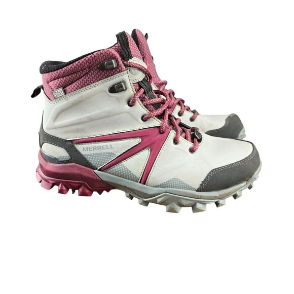 Merrell Womens Performance‎ Hiking Bootsgret red Size 7 Ash - Picture 1 of 15